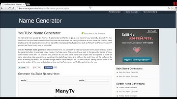 How to Generate your own Youtube Chanel Name Tutorial!