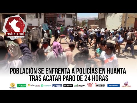 Población se enfrenta a policías en Huanta tras acatar paro de 24 horas | Pasó en el Perú