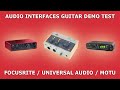 Audio intefaces comparison   focusrite 2i2  universal audio volt  motu m4