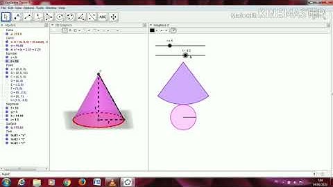 Membuat Jaring-jaring & Menentukan Luas Permukaan Kerucut menggunakan Geogebra