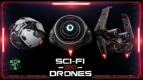 Sci-fi Survey Drones Preview Video  - NOW AVAILABLE ON FAB