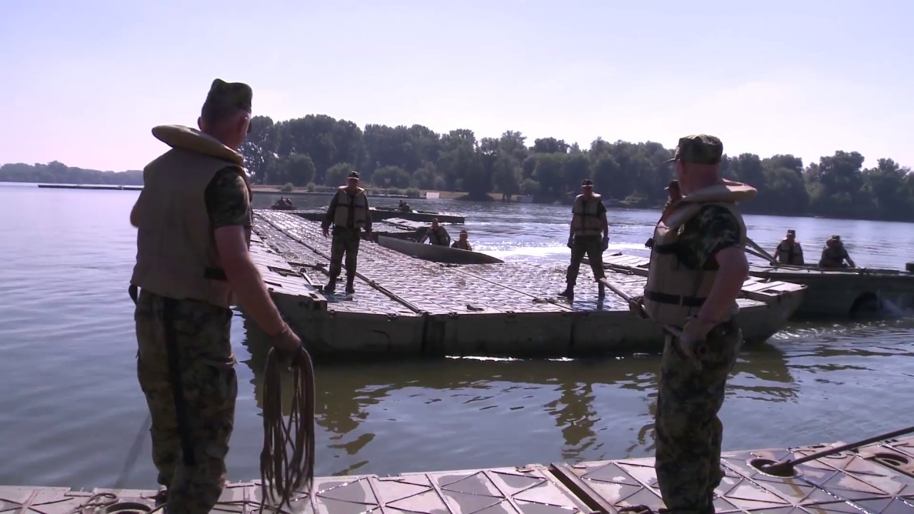 Postavljanje pontonskog mosta do Lida