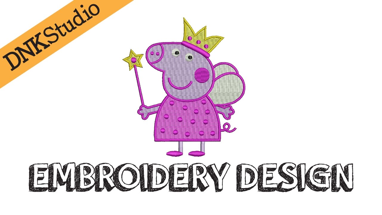 PEPPA PIG Machine Embroidery Design YouTube