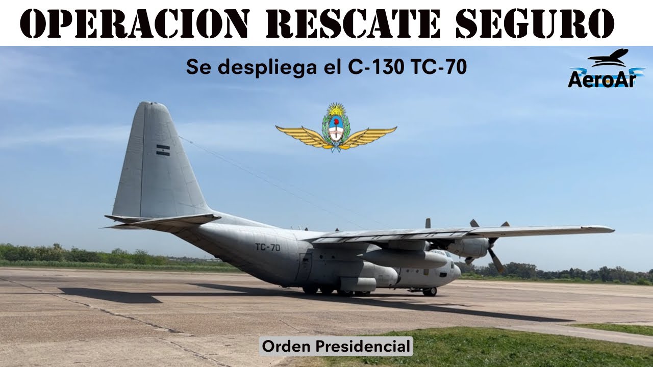 Despegue Hércules C 130 TC 70, rumbo a Israel, Operación Rescate Seguro -  YouTube