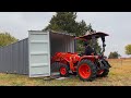 Shipping container home for Kubota L2501 compact tractor