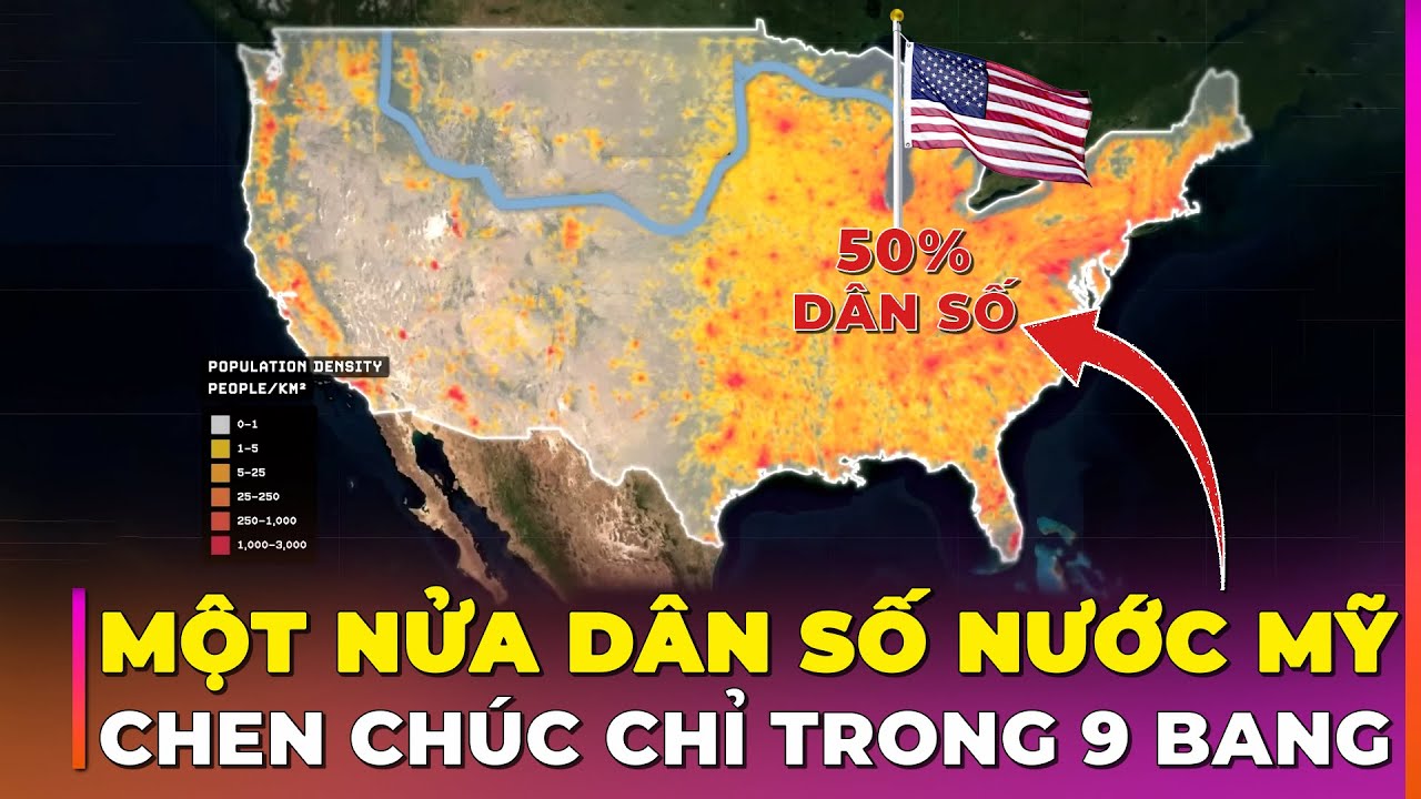 TẠI SAO 1/2 DÂN SỐ MỸ CHỈ TẬP TRUNG Ở 9 BANG ĐÔNG ĐÚC NÀY? | Ghiền Địa Lý