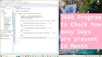 JAVA Program to Check how many Days are present in Month