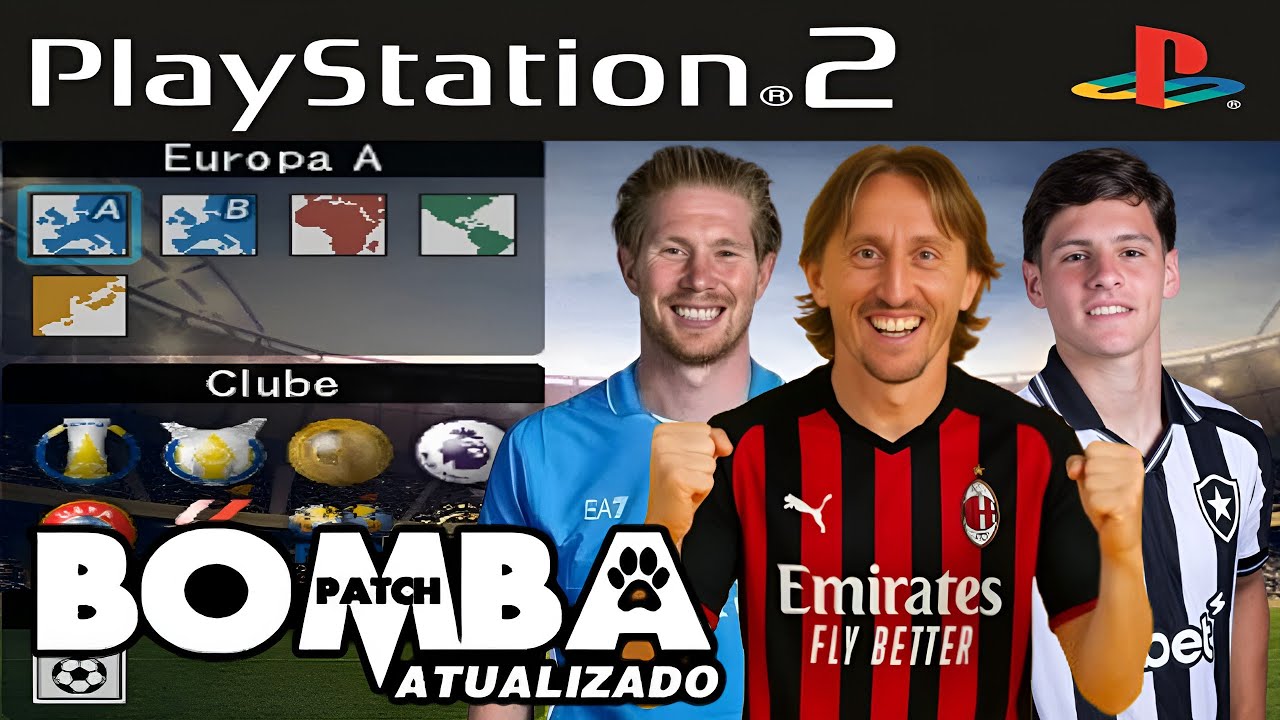 BOMBA PATCH 2025 PS2 ISO ATUALIZADO DOWNLOAD - YouTube