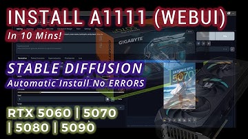 RTX 50 Series Install A1111 Webui Stable Diffusion Blackwell GPU 5070 | 5080 | 5090 CLIPTextEncode