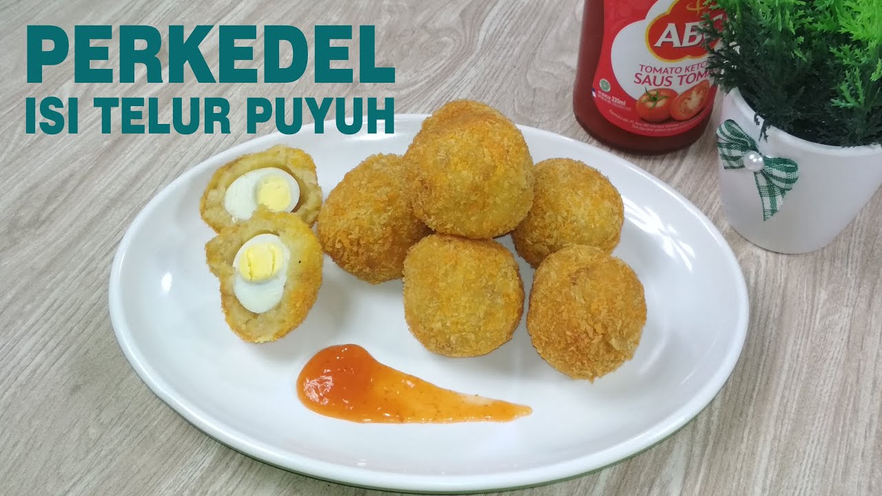 Perkedel Isi Telur  Puyuh  dengan Tepung  Panir YouTube