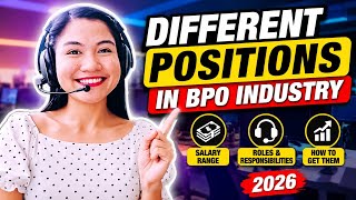 DIFFERENT POSITIONS IN BPO INDUSTRY SALARY RANGE ROLES AND HOW TO GET THEM 2026 NAYUMI CEE
