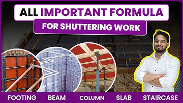 All Important Formula for Shuttering Work | Shuttering Formula for Footing, Beam, Column & Staircase