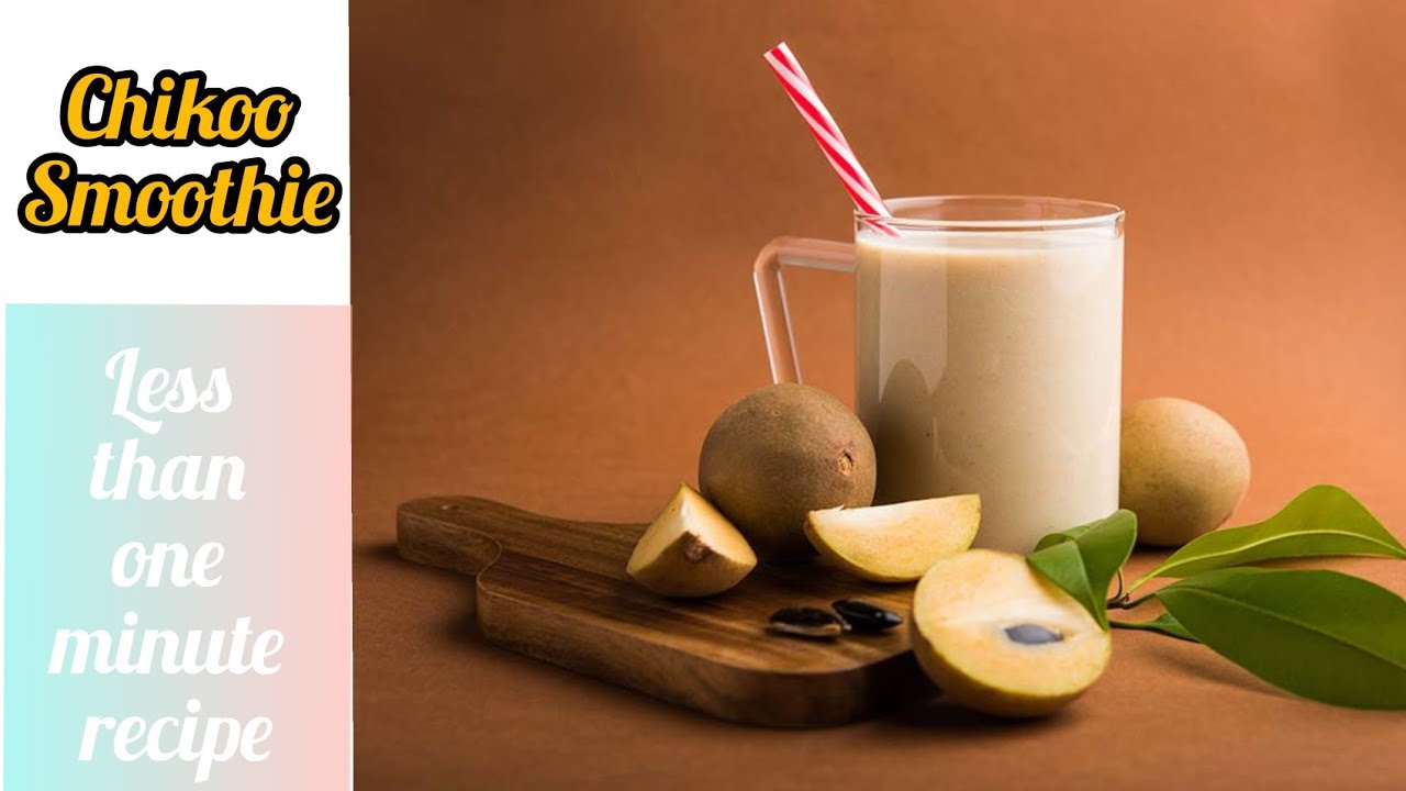 chikoo smoothie or lasii easy recipe in less than one minute| by foodie bytes 