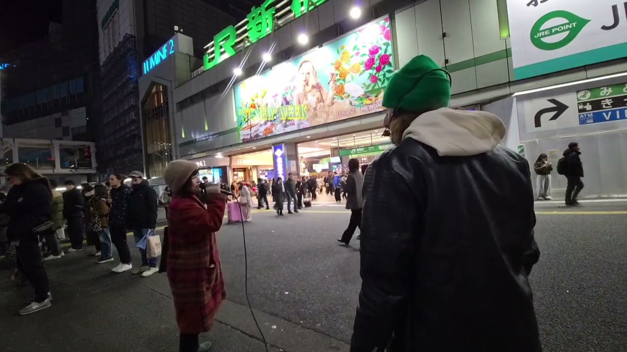 Preaching at Shinjuku Train Station, Tokyo