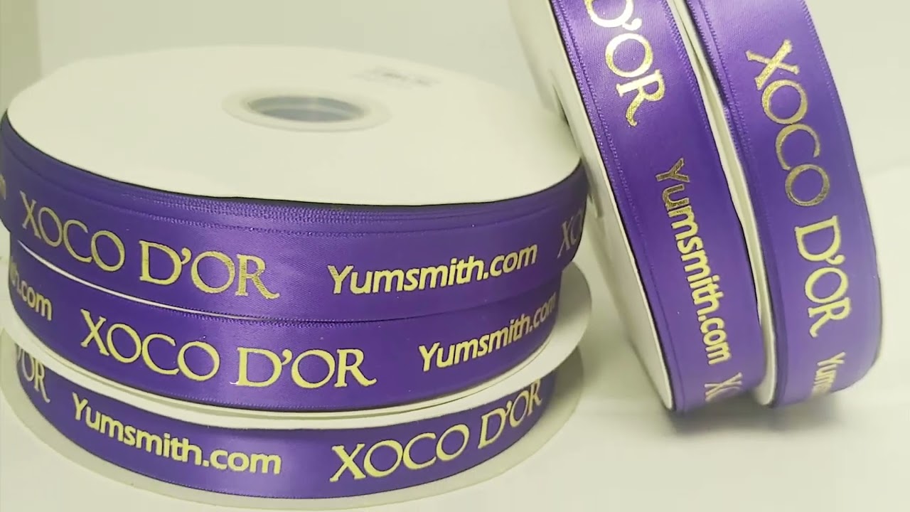 Custom Branded Satin Ribbons- Double Face Satin 5 Rolls