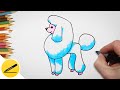 Drawing of a dog - How to draw a dog (Poodle) step by step | Learning to draw pets