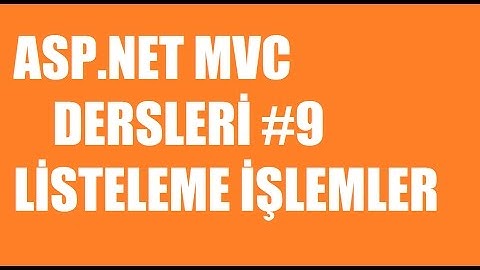 ASP.NET MVC ile Örnek Blog Sitesi Yapımı #9