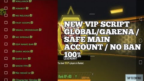 CODM VIP SCRIPT GLOBAL/GARENA SAFE MAIN ACCOUNT / NO BAN 100%