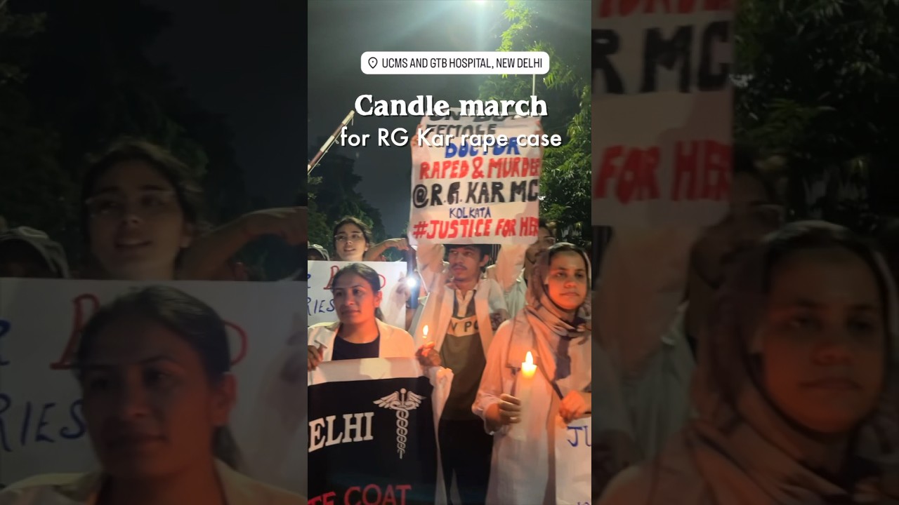 ⁣CANDLE MARCH for Kolkata case🕯️ #justiceforher #shorts