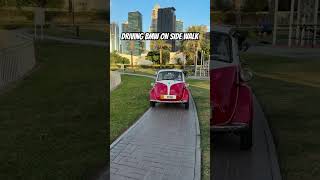 Side Walk for Pedestrians or Cars? #sidewalk #funny #pedestrian #bmw #microcar #illegal #yolo #fyp