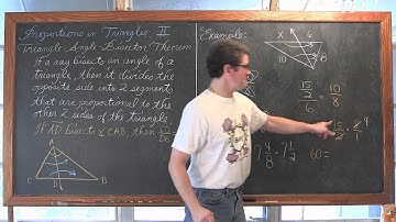 Proportions in Triangles Angle Bisector