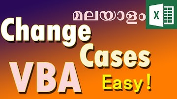 Change cases in Excel using VBA ക്യാപിറ്റല്‍, സ്മാള്‍ ലെറ്ററുകള്‍ എക്സലില്‍