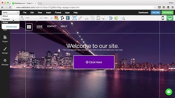 Toggling Between Pages In The WebStarts Editor