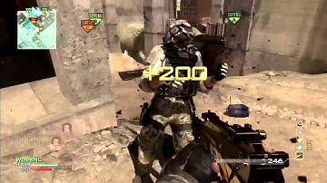 MW3: *SOLO* Triple MOAB w/ MP7 On Hardhat!