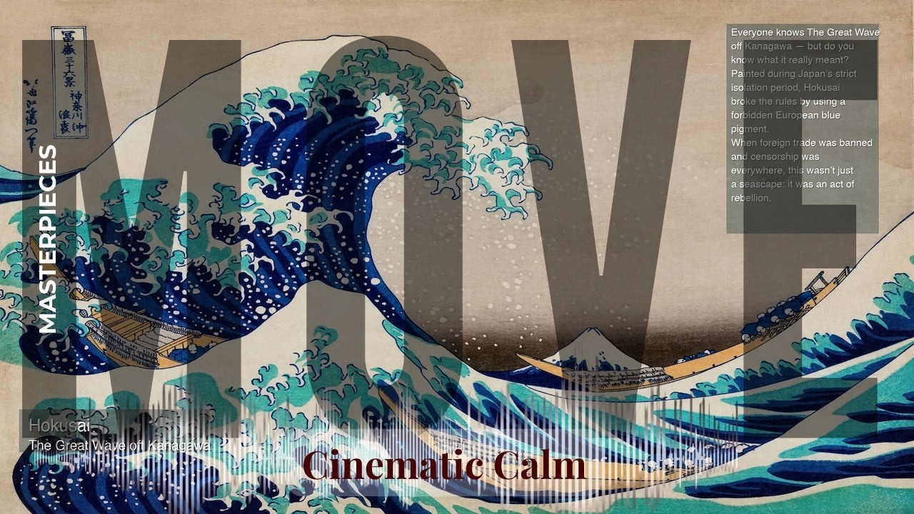 Move - Cinematic Calm with Old Masters | Hokusai · The Great Wave off Kanagawa 10min & others