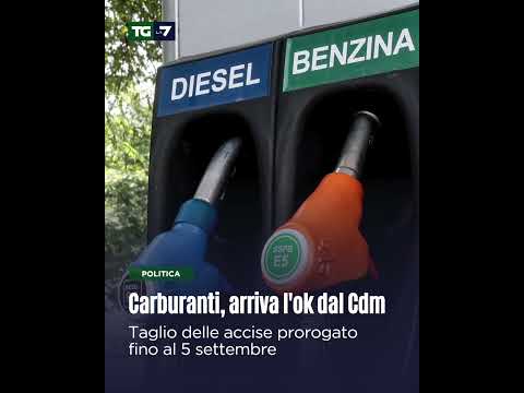 Video Carburanti, arriva l'ok dal Cdm: taglio delle accise prorogato fino al 5 settembre