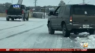 Packed-In Ice And Cold Temps Continuing To Cause Traffic Problems Across North Texas