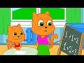 고양이 가족 한국어 - 수학 수업 - 어린이를 위한 만화