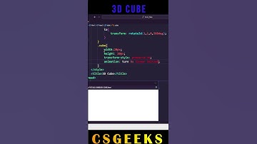 3D Cube Effect in  HTML CSS #shorts