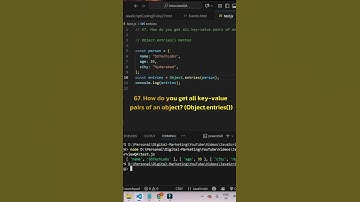 JavaScript Object.entries() Explained | Get All Key-Value Pairs from an Object