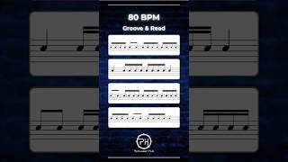 80 BPM Drum Groove Practice | Sight Reading with Musical Flow | Intermediate Level