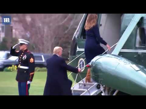 მელანიას ვერტმფრენში ასვლისას ფეხი გადაუბრუნდა