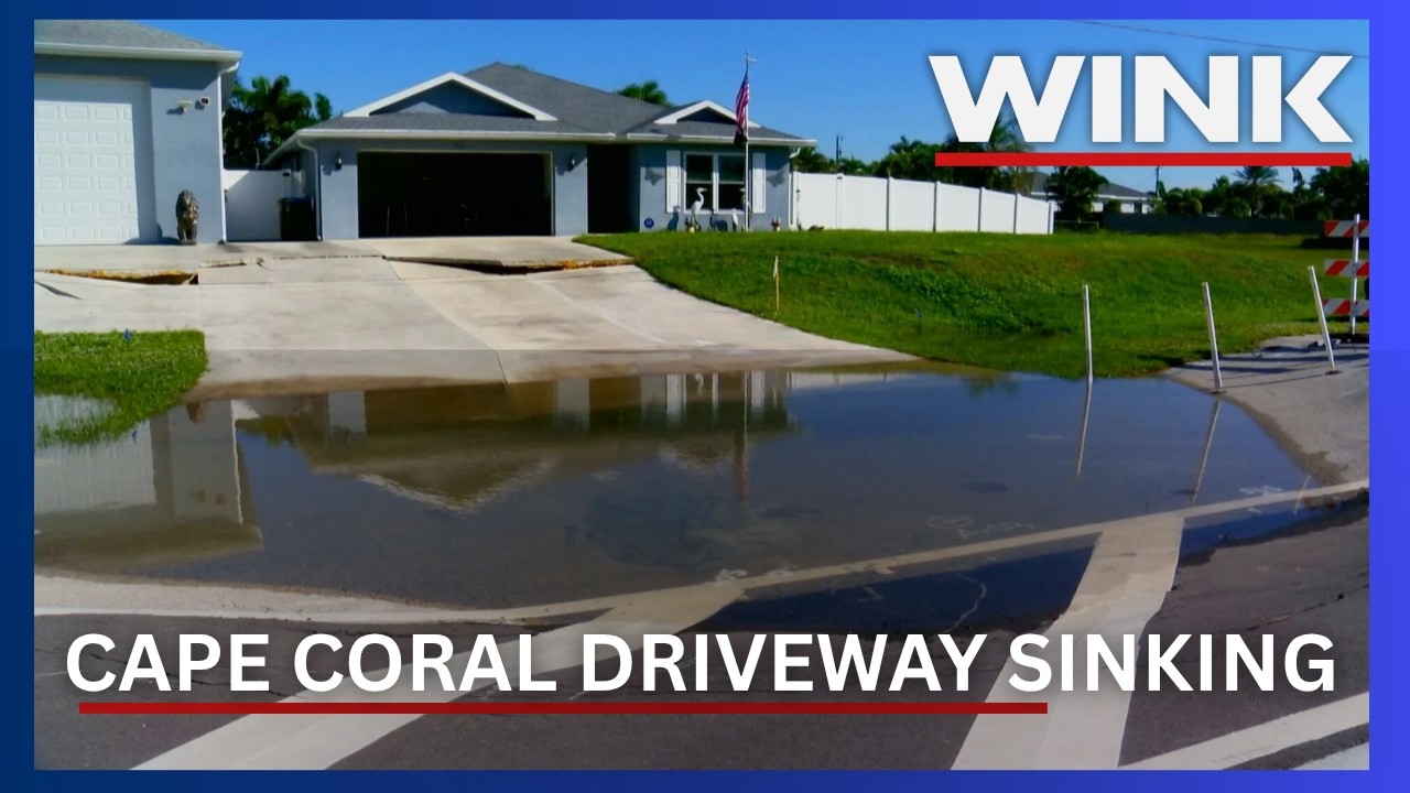 Cape Coral man watches his driveway crumble; he says sunken road getting worse