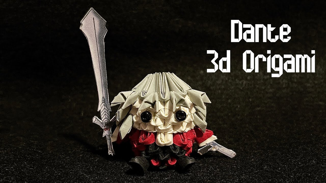 How to make Dante from Devil May Cry 3D Origami - YouTube