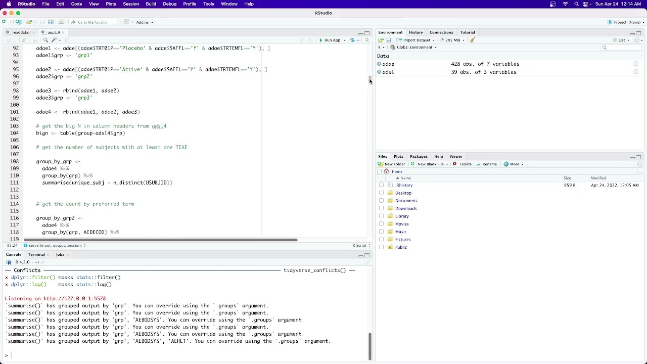 shiny app for AE table part 1