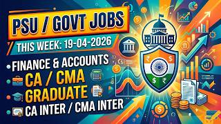 LATEST GOVERNMENT PSU JOBS VACANCY| GRADUATES JOBS | CA CMA Vacancies | CA Inter CMA Inter JOBS