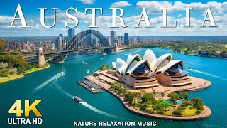 FLYING OVER AUSTRALIA (4K UHD) Beautiful Nature Scenery with Relaxing Music | 4K VIDEO ULTRA HD