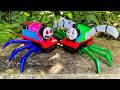 ASMR Unboxing dan Merakit Mainan Kereta Hantu, Thomas exe, Bus Tayo Laba laba, Choo choo Charles