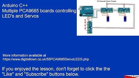 Arduino C++ Using multiple PCA9685 Boards to control servos and LED