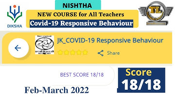 COVID-19 Responsive Behaviour quiz answers || covid 19 responsive behaviour || Diksha course answers