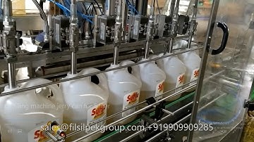 Automatic Jerry Can Oil Filling & Capping Machine, Sunflower Oil/Edible Oil/ Mustard Oil - Filsilpek