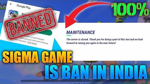 🥺SIGMA GAME MECHANISM PROBLEM || SIGMA GAME THE SERVER IS CLOSED PROBLAM 😱💯