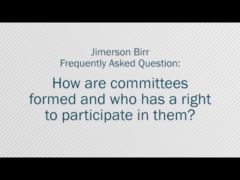 How are committees formed and who has a right to participate in them?