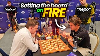 Jan-Krzysztof Duda vs Magnus Carlsen | The knightmare begins! | World Blitz 2023