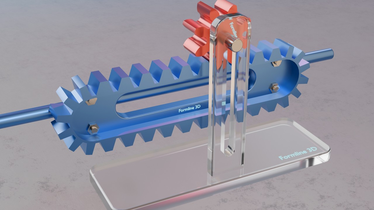 #119 Endless Oval Rack & Pinion Reciprocating Drive – 507 Mechanical Movements 3D Animation