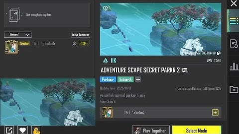 ADVENTURE ESCAPE SECRET PARKOUR PART 2 🌳🌴/ BGMI PARKOUR / BGMI WOW MODE (28361)